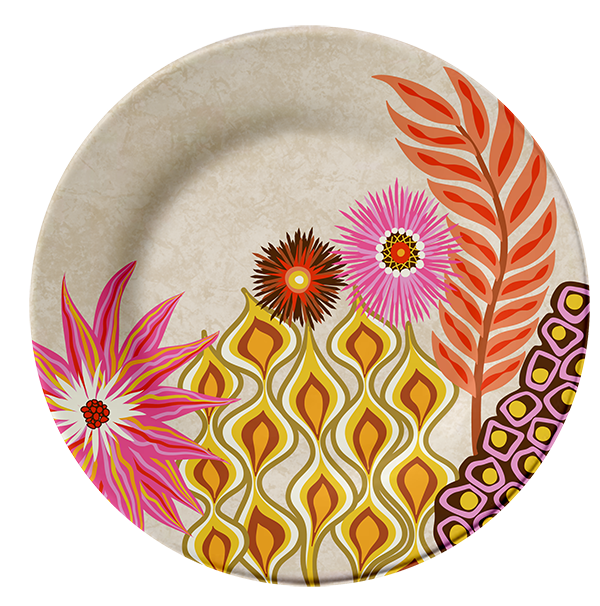 "Eclectic Gypsyland" plate design by Mary Tanana © 2013
