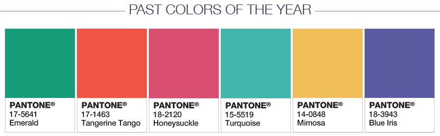 past colors of the year