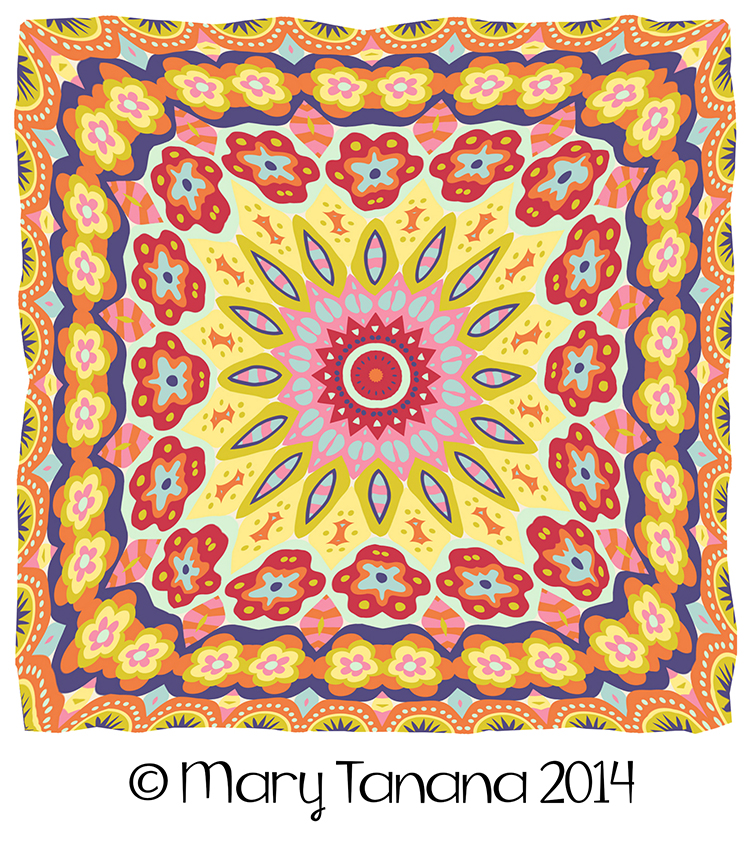 Granny's Millefiori Quilt-#18 by Mary Tanana © 2014