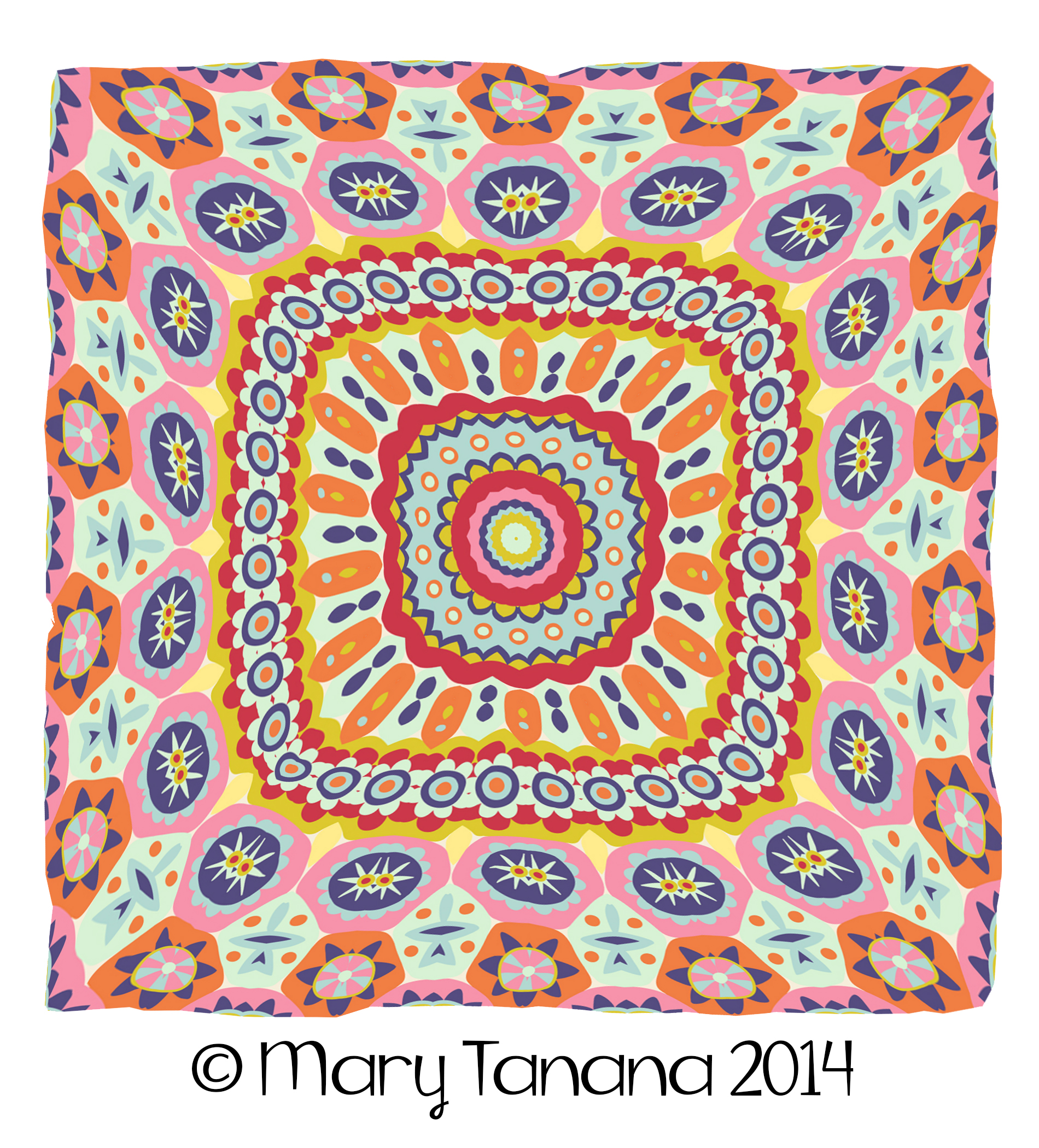 Granny's Millefiori Quilt-#23 by Mary Tanana © 2014