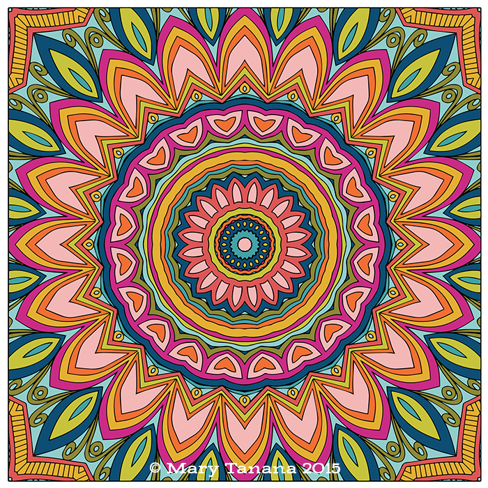 Kaleidoscope Mandala 17.2 © Mary Tanana 2015